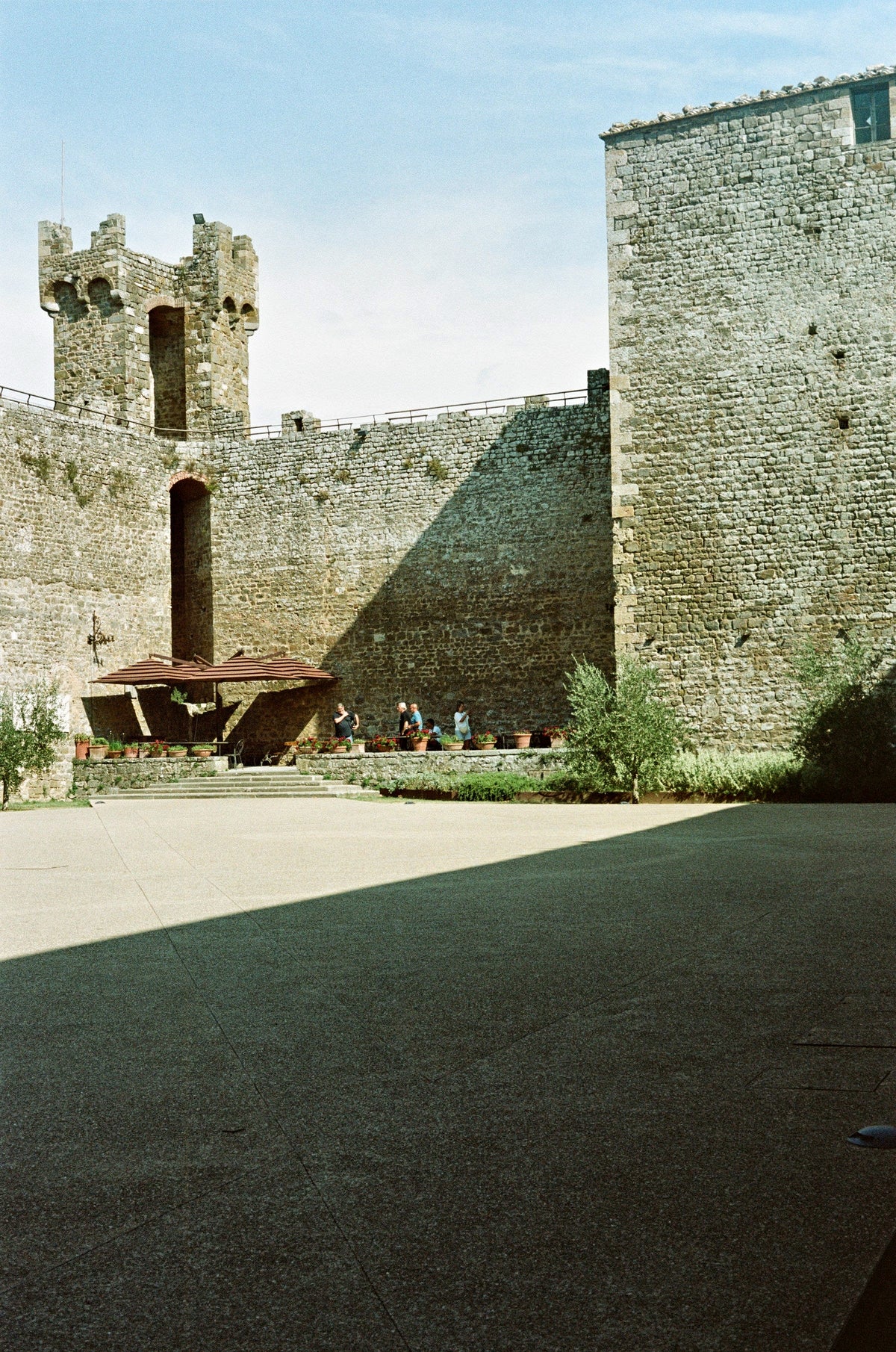 Inside the medieval fortress of Montalcino
