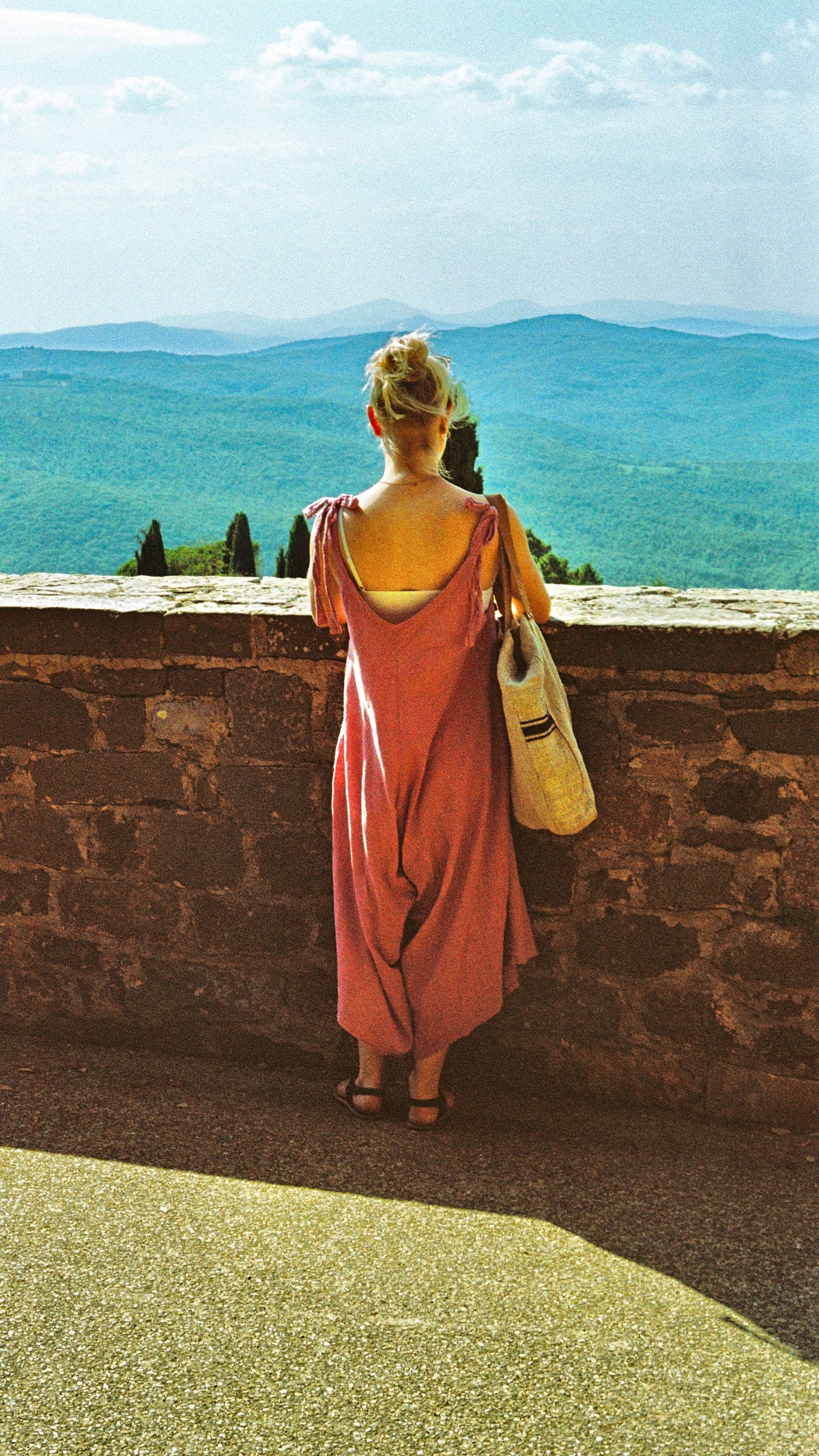 Taking in the hills from Montalcino