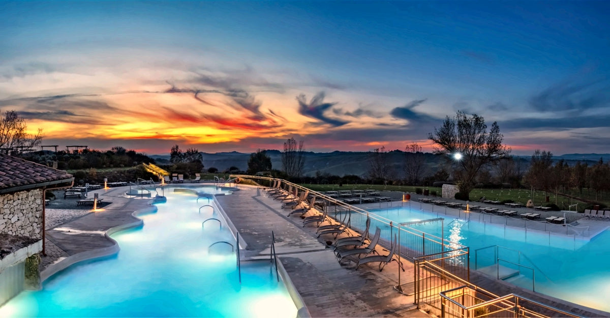 Outdoor thermal pools of Terme San Giovanni, Rapolano