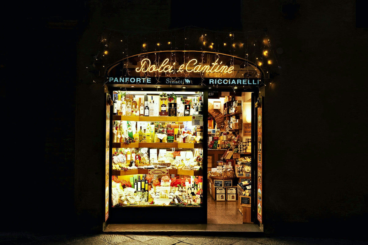 A Siena sweet shop selling panforte and ricciarelli