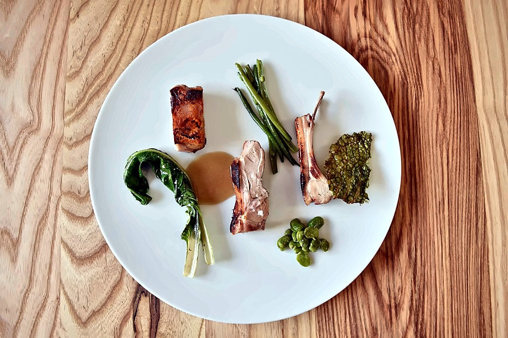 Lamb with seasonal greens at Campo Cedro