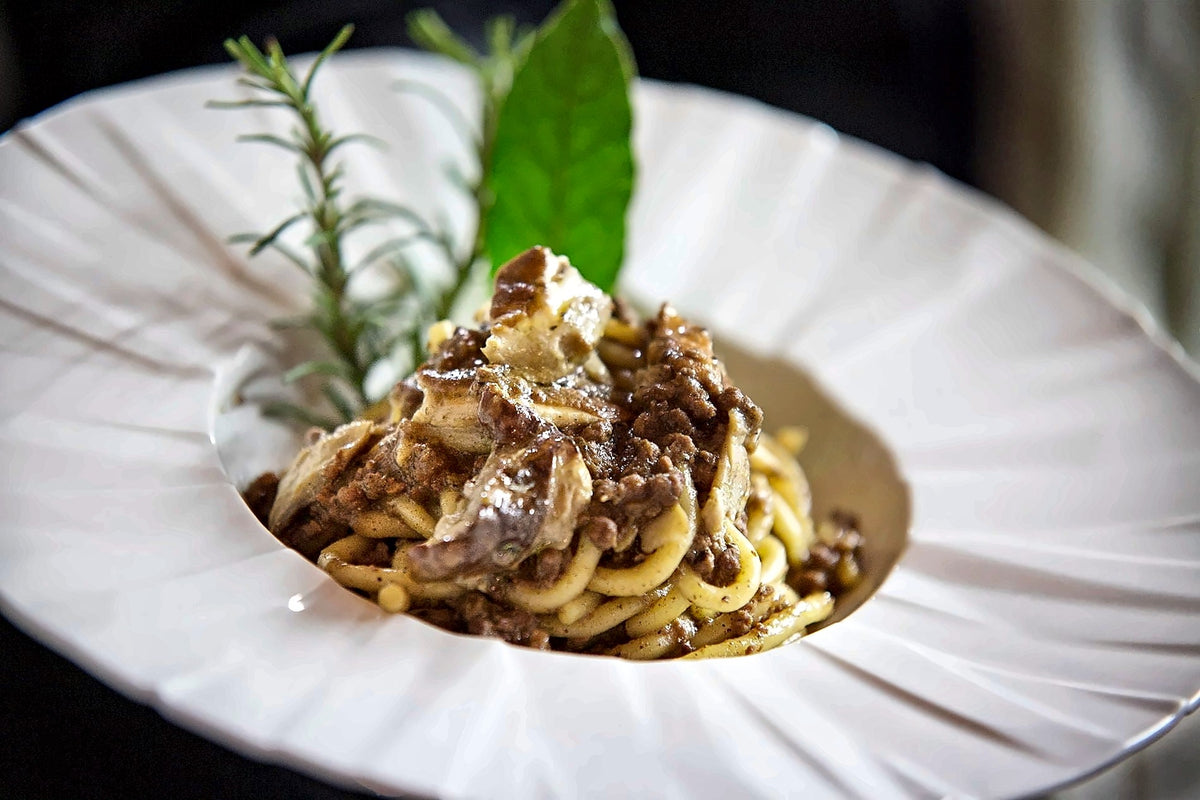 Fresh pasta with mushrooms and rosemary at La Taverna di San Giuseppe