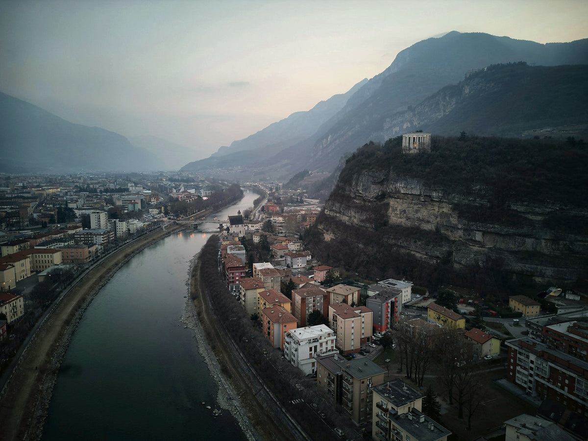 The Adige running through the city, seen from above