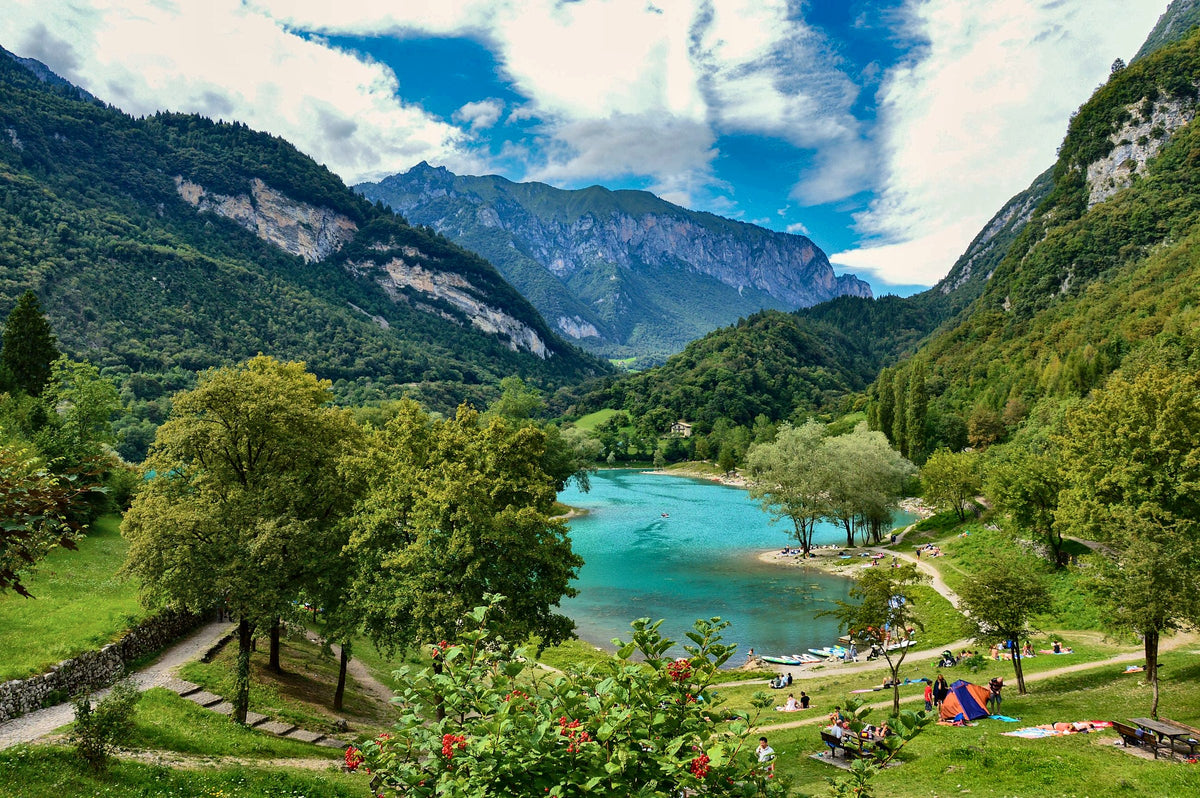 Summer at the turquoise Lago di Tenno