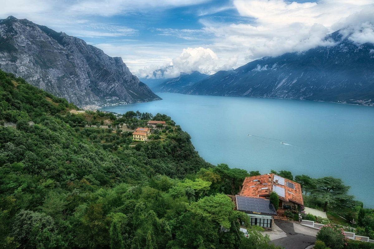 The northern end of Lake Garda framed by the mountains