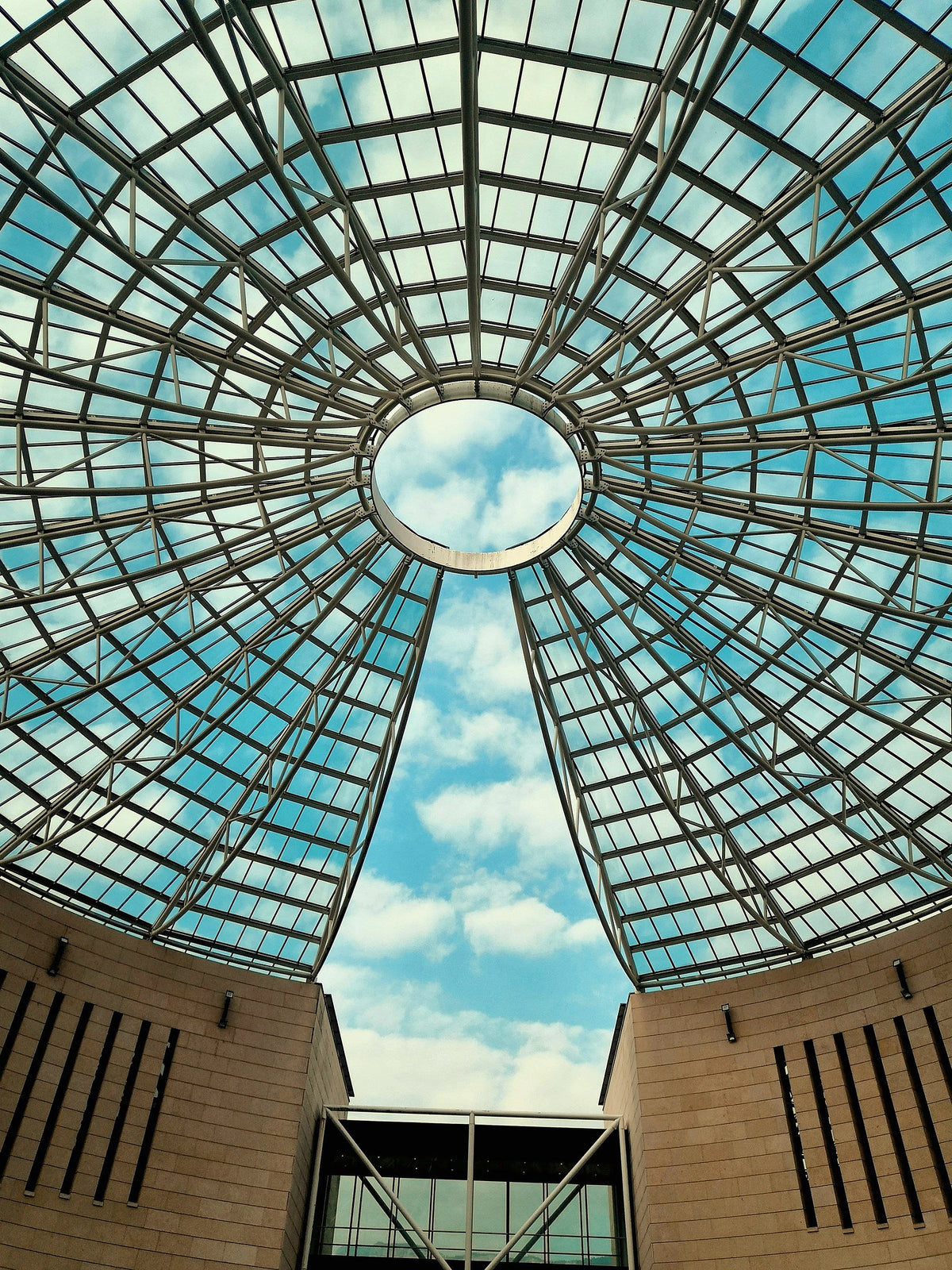 The glass dome of MART, the modern art museum in Rovereto