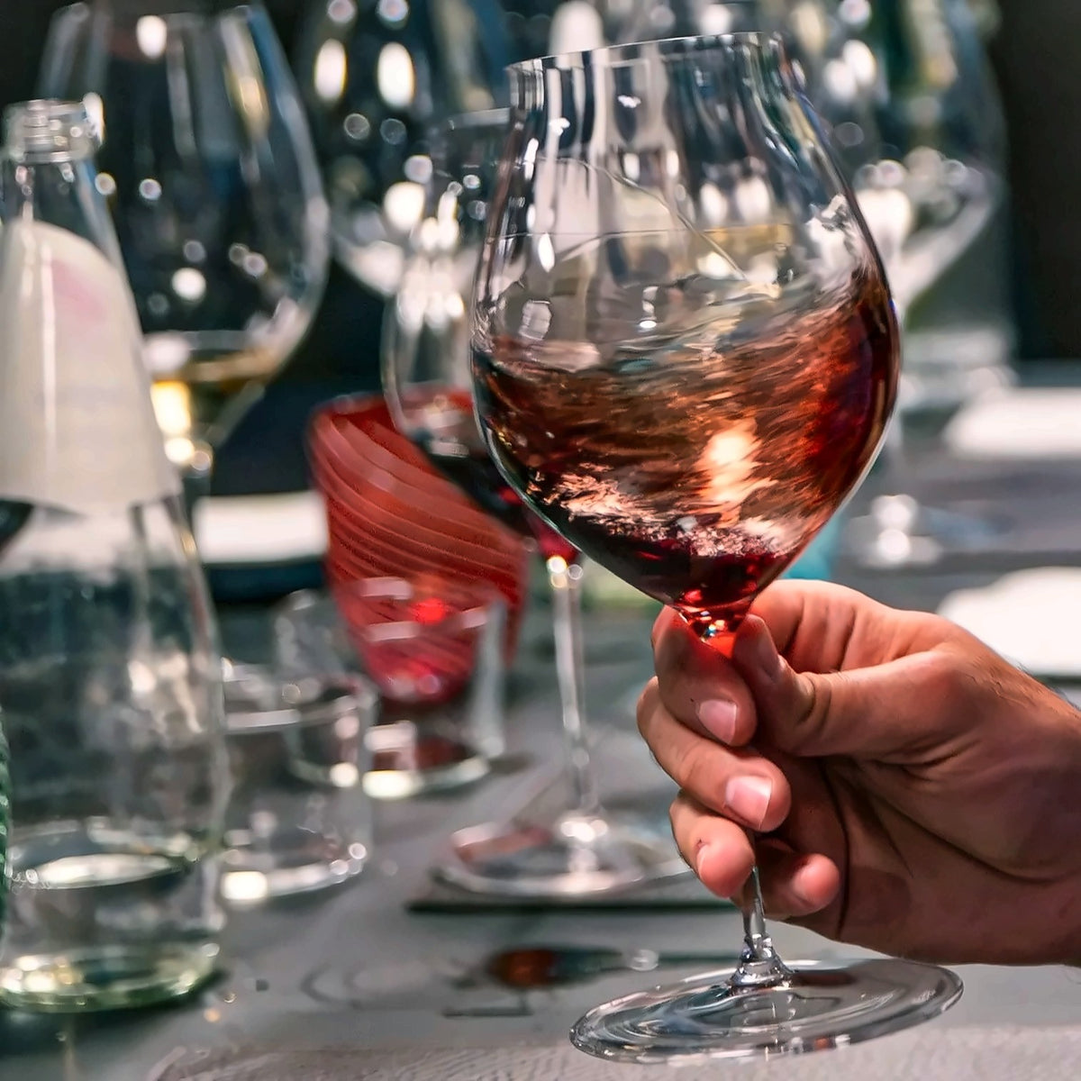 A glass of rosé at Il Posto di Ste