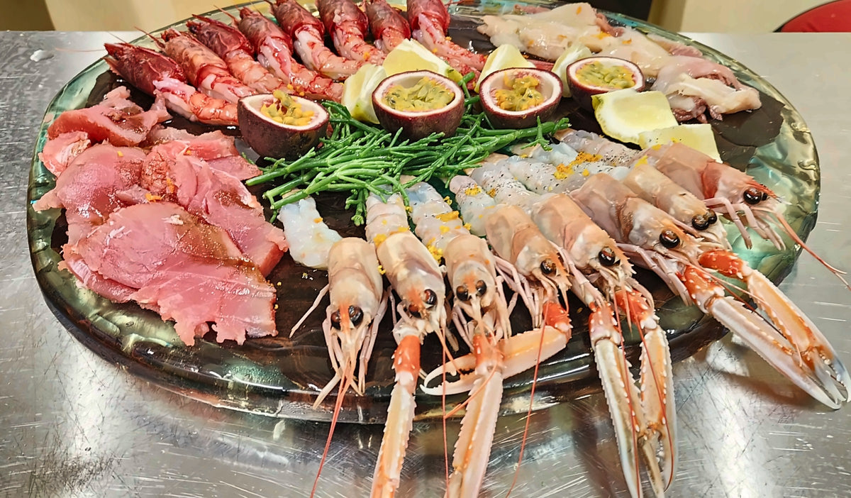 Plateau royal of raw fish and shellfish at Il Sommelier