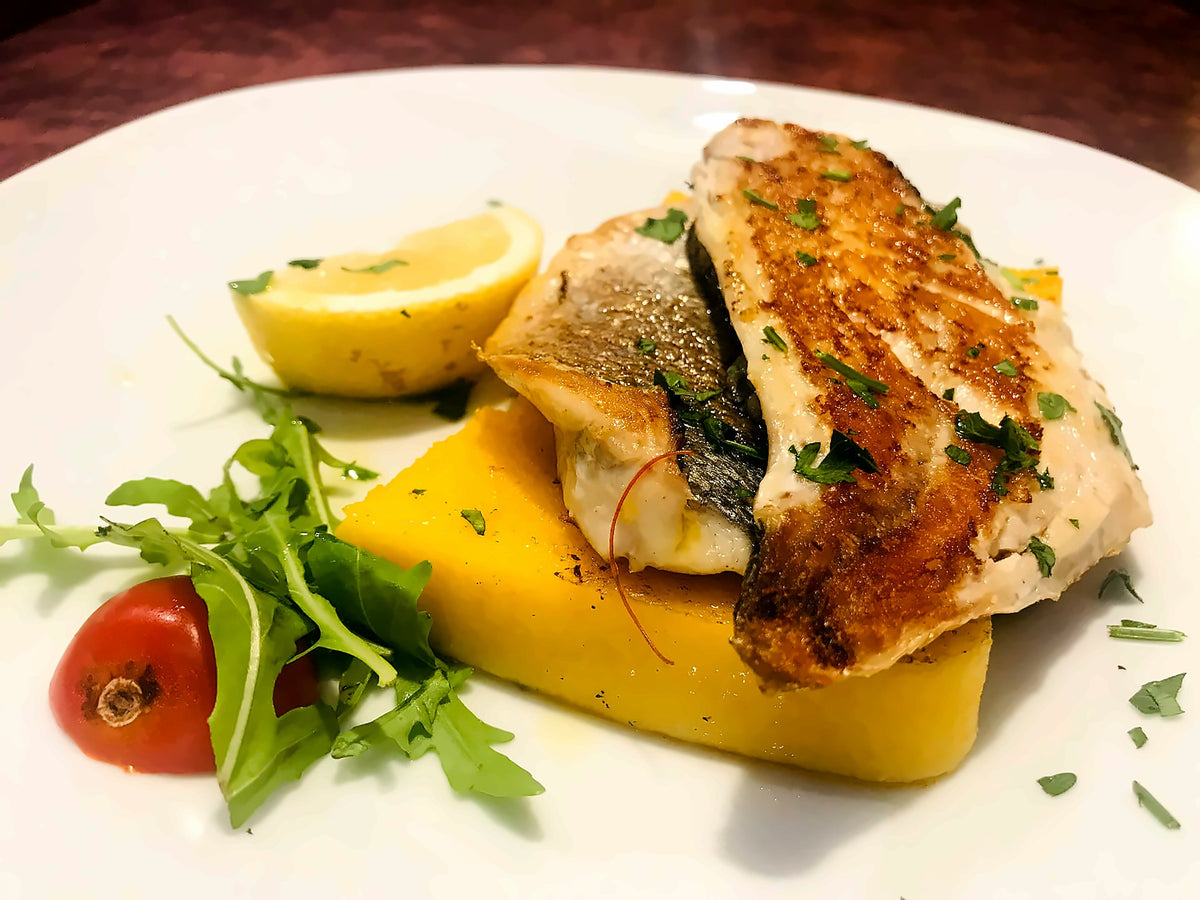 Fish fillet with polenta at Al Barattolo