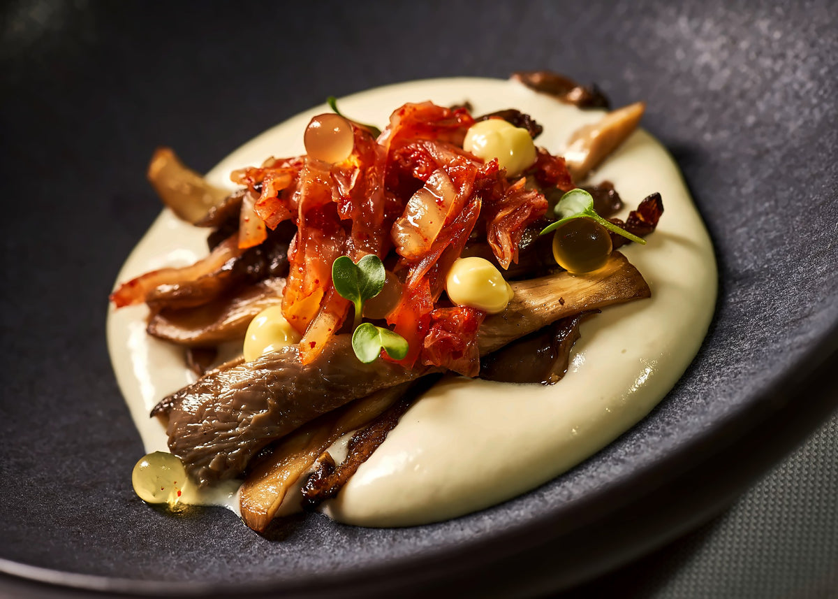 Mushrooms on a creamy sauce at Al Petes