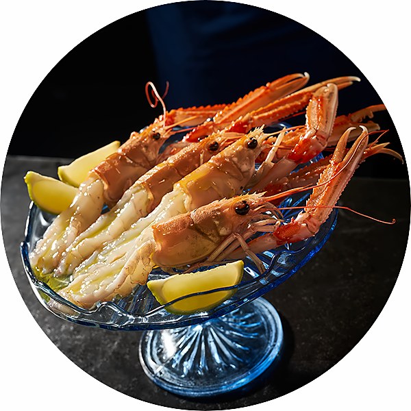 Scampi on ice at Bollicine