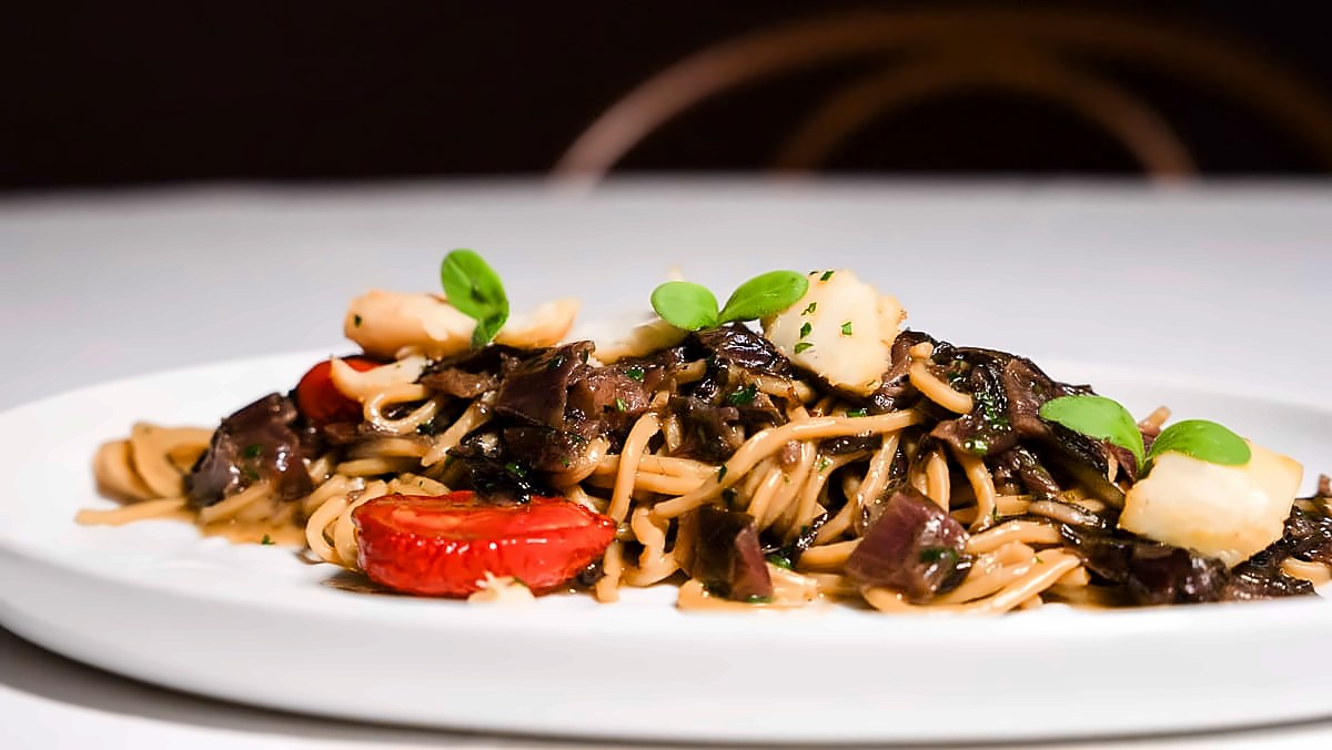 Spaghetti dish at Chimera di Bacco