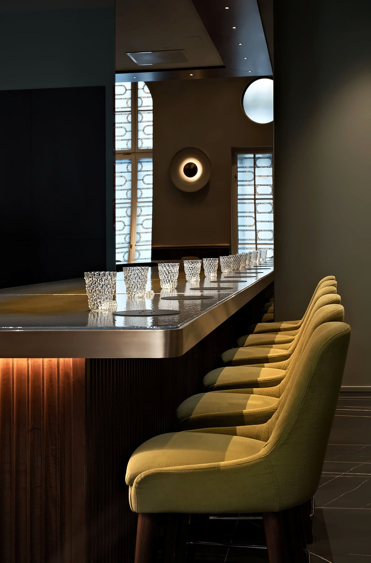Kitchen counter seating at Harry's Piccolo