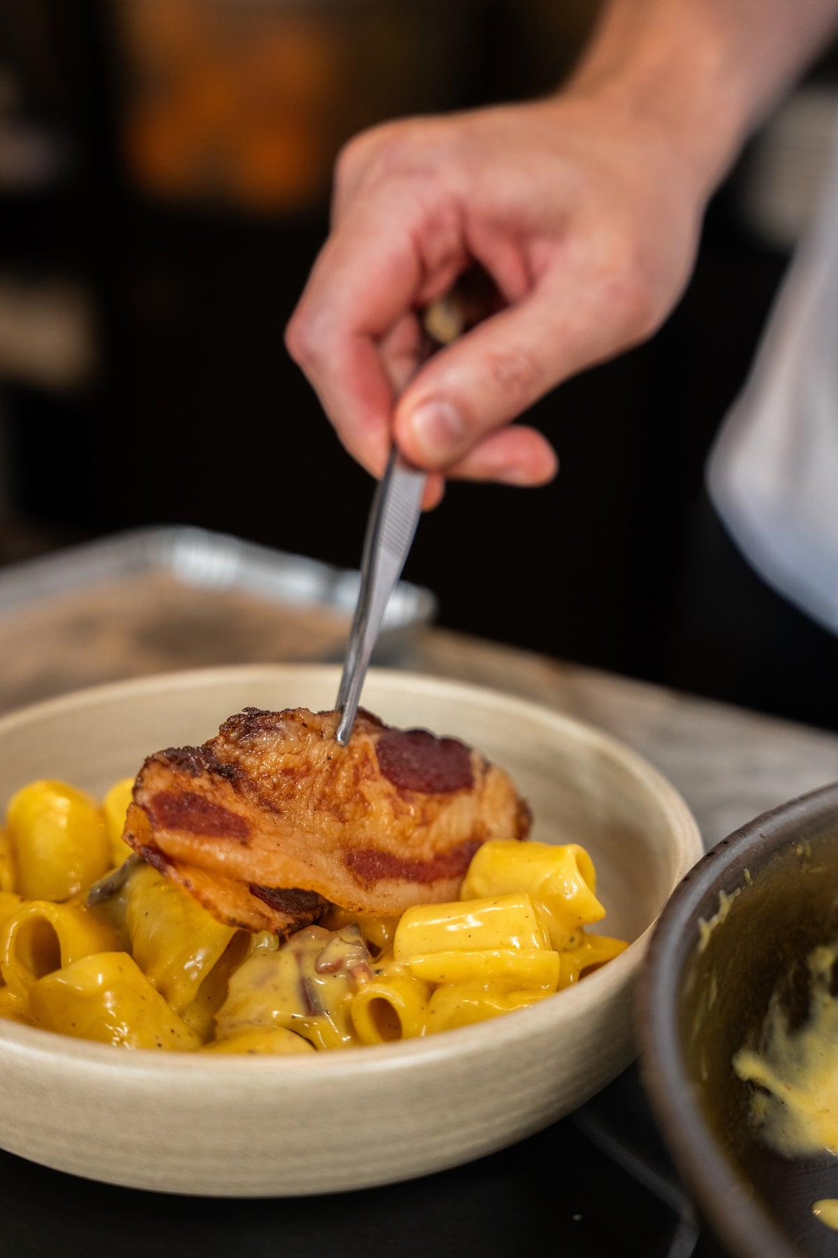 Pasta served at Bottega Comacini