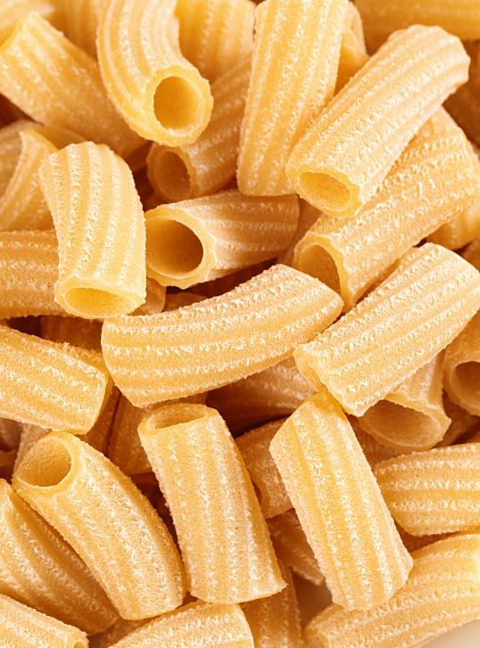 Uncooked maccheroni, a menu classic at Dongiò