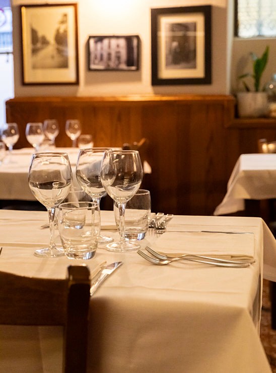 The dining room at Dongiò