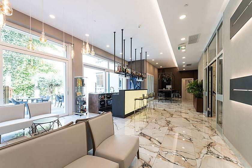 The lobby at Hotel Milano Castello