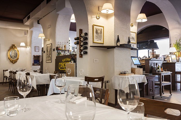 The dining room at Osteria Conchetta