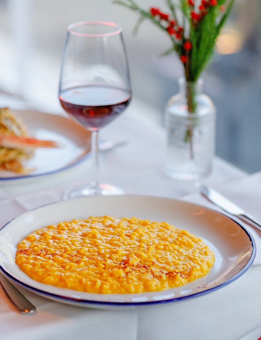 Saffron risotto at Osteria di Brera