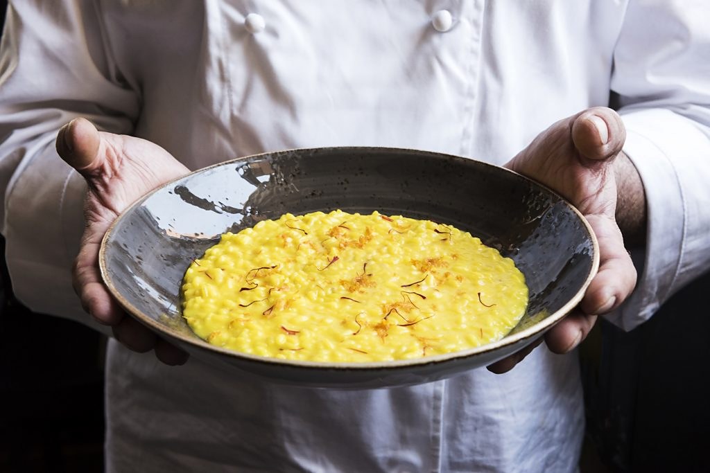 Risotto alla milanese at Ratanà