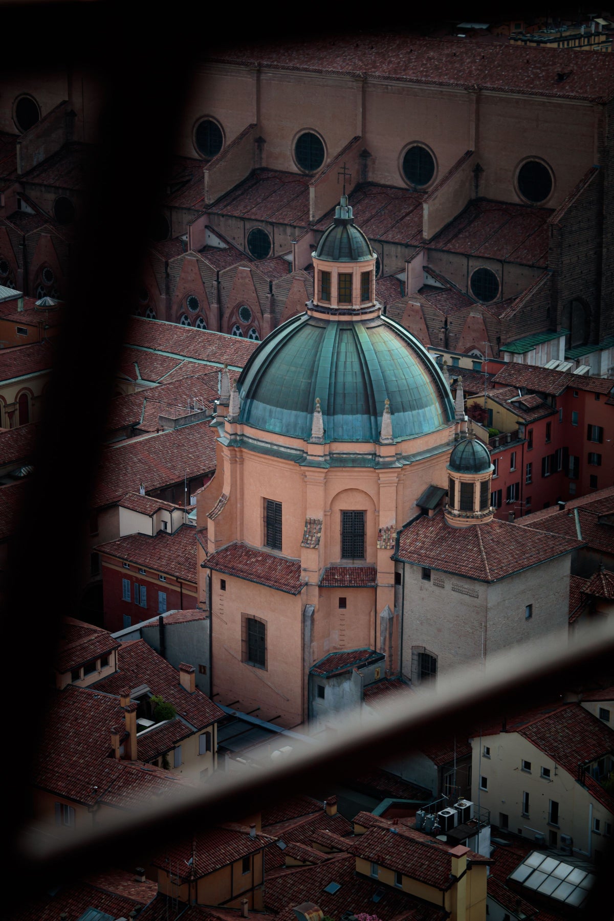 The baroque dome of Santa Maria della Vita seen from above