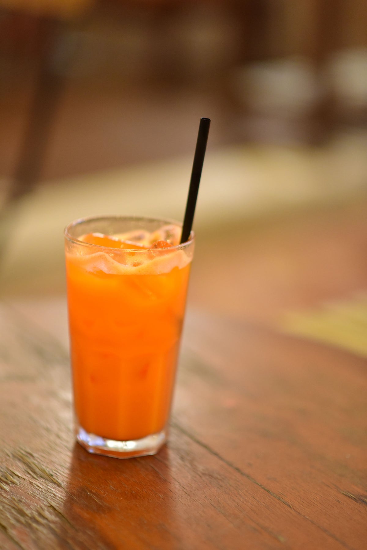Glass of Thai iced tea