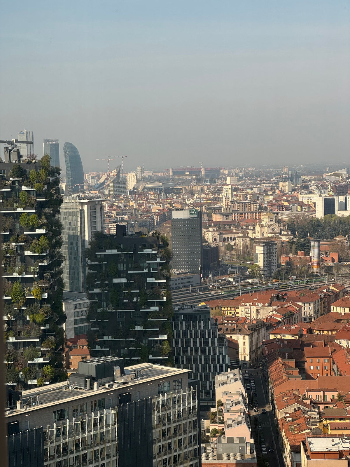 Milan's skyline of modern towers and historic buildings