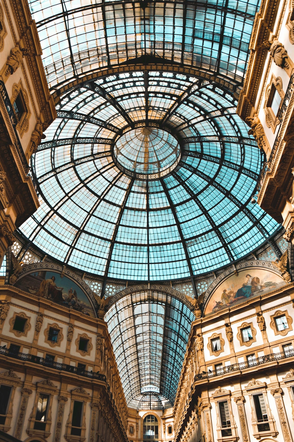 The glass dome of Galleria Vittorio Emanuele II