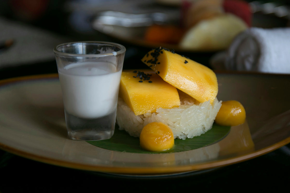 Mango sticky rice with coconut milk