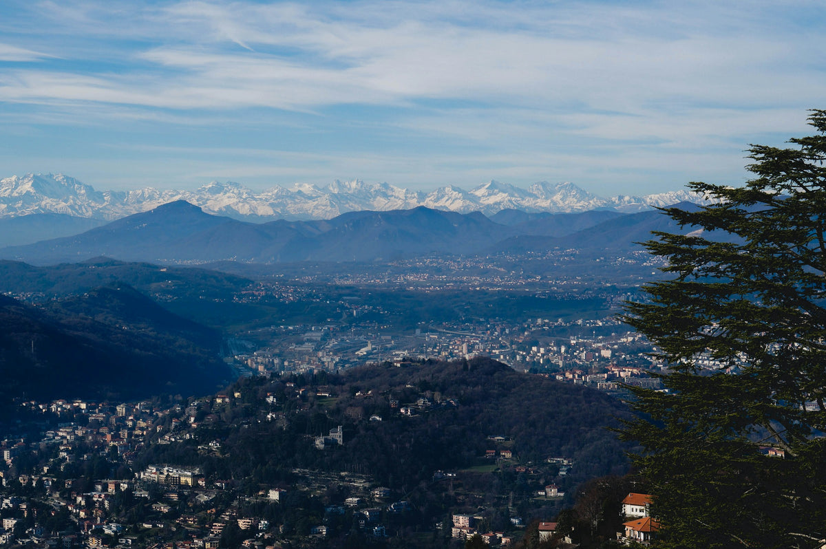 Como and the Alps from the hill of Brunate
