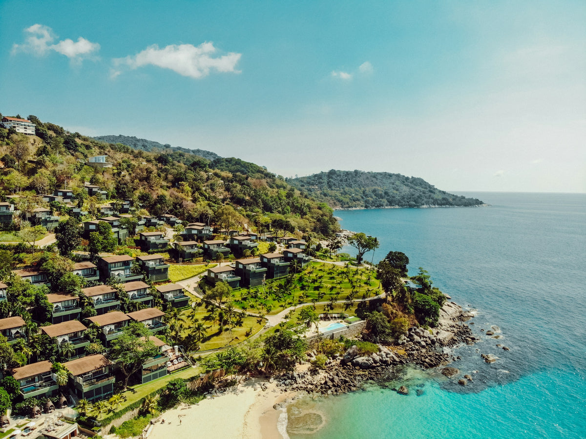 Aerial view of the Kata Noi headland and coast