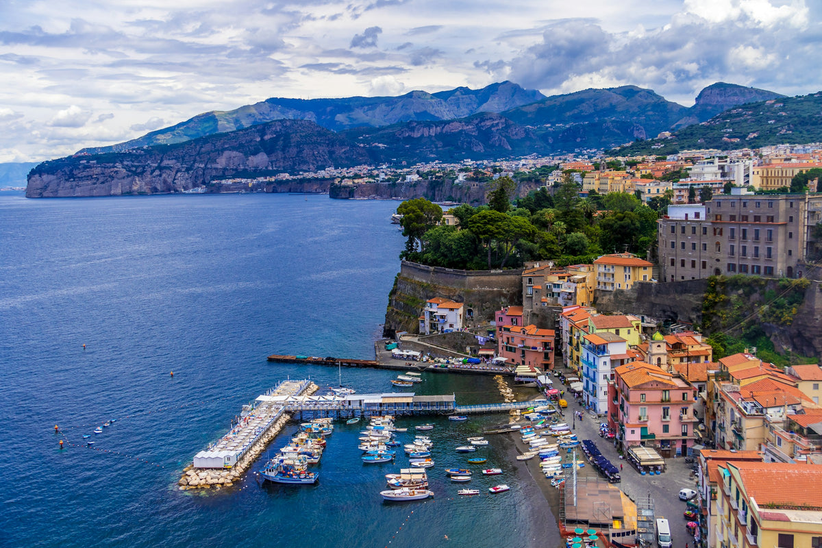 The harbour of Sorrento and its coastline