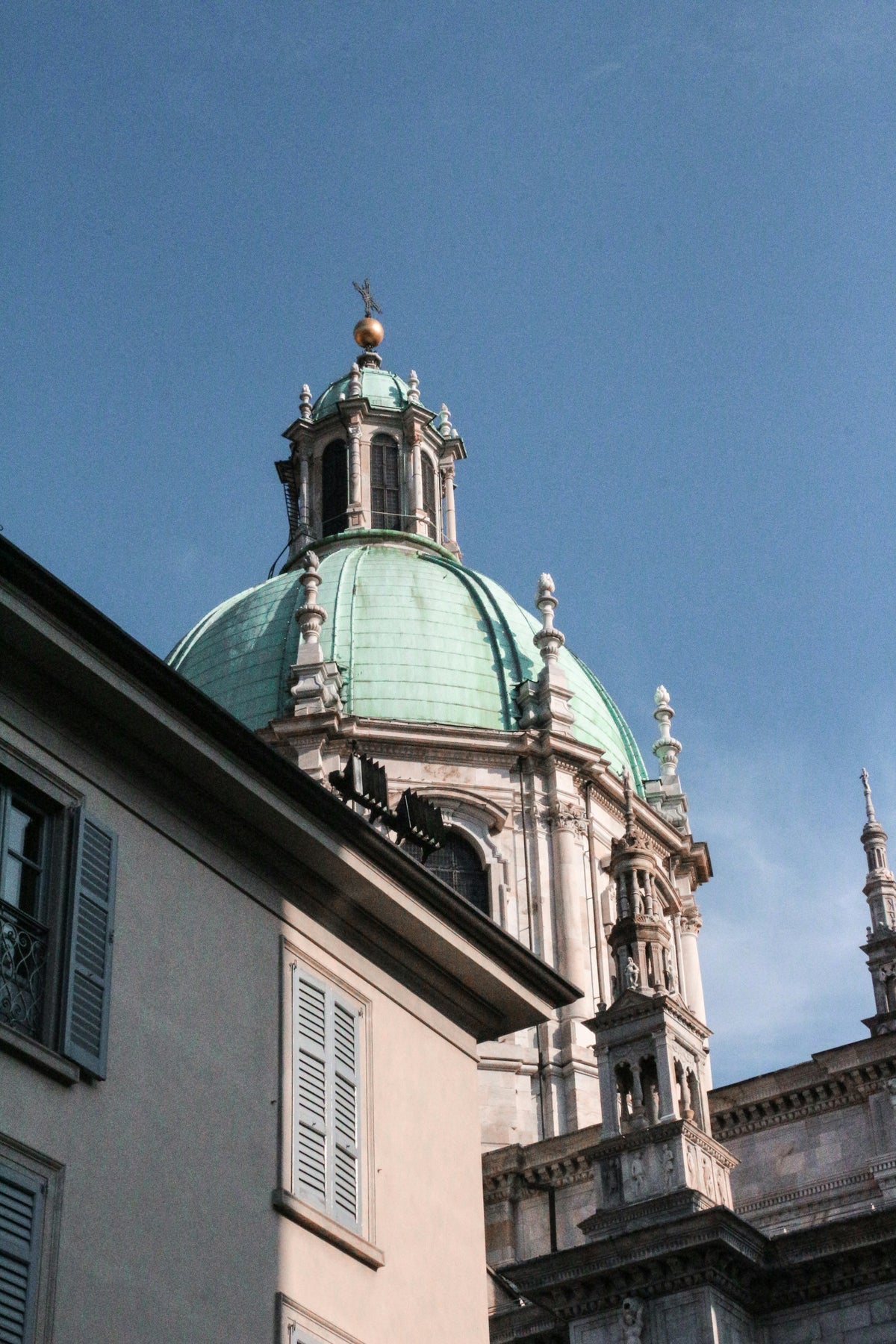 The cathedral dome rising above the old town