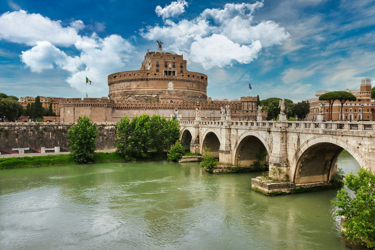 Castel Sant'Angelo and Ponte Sant'Angelo over the Tiber