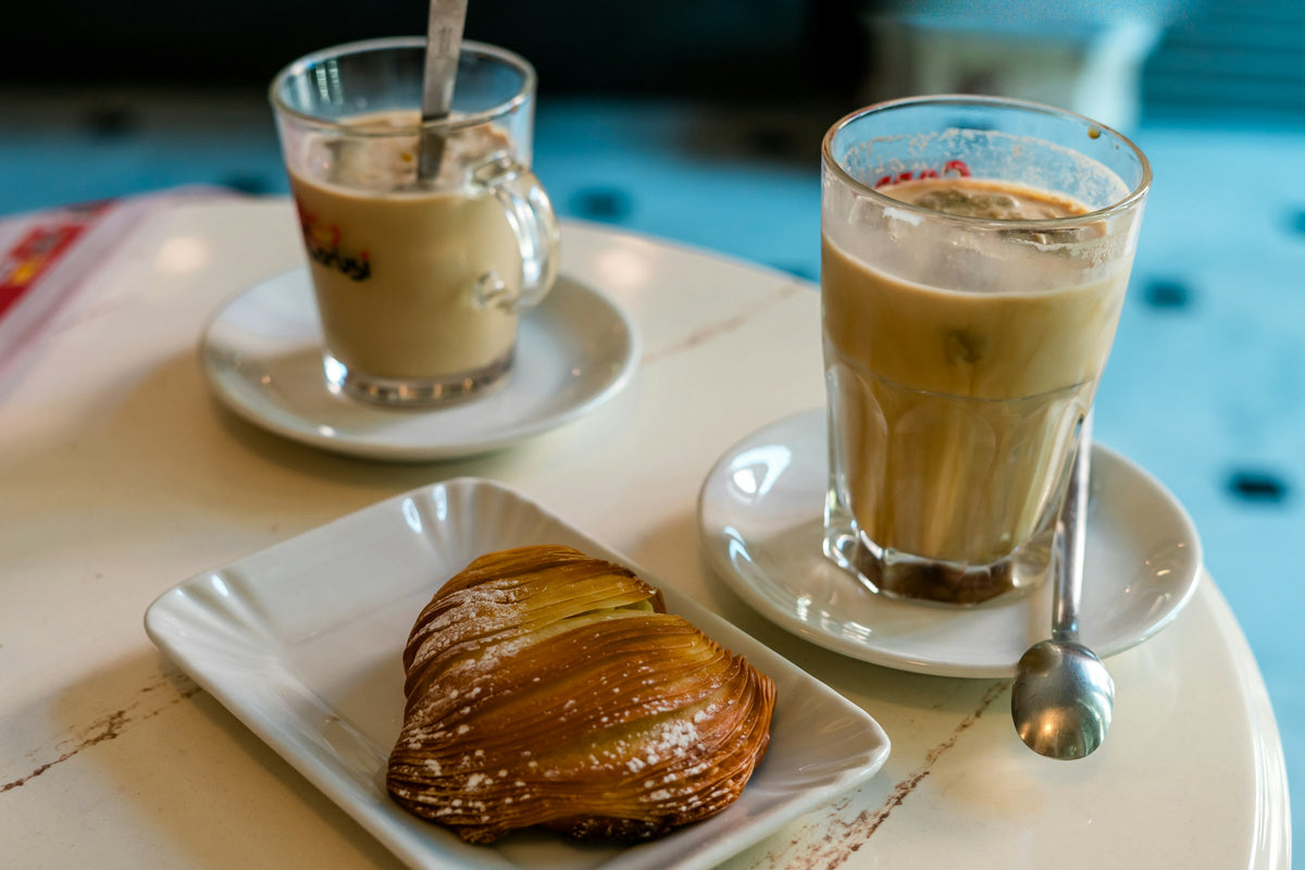 Coffee and a sfogliatella for breakfast