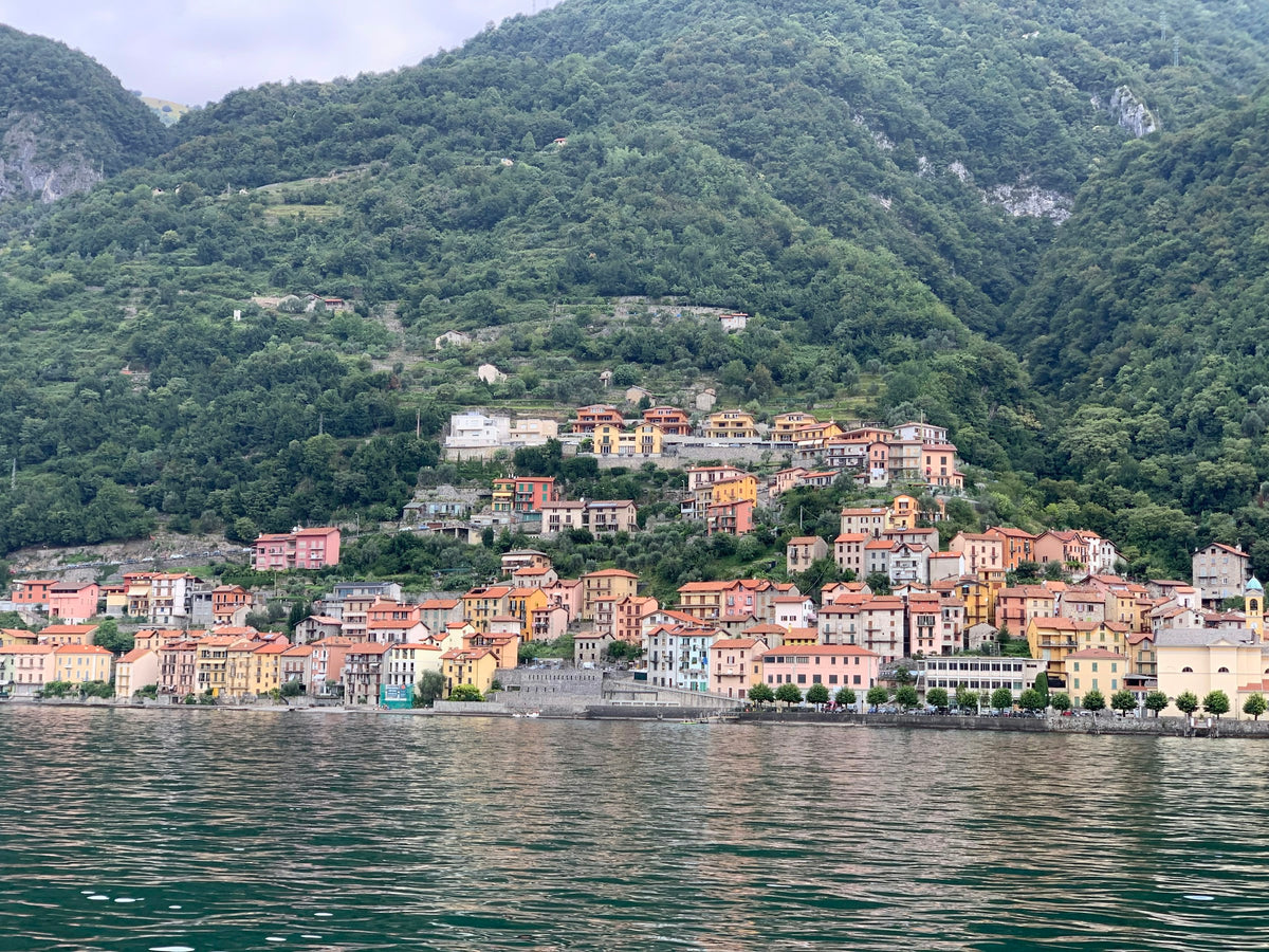 A village on the mountainside seen from Menaggio