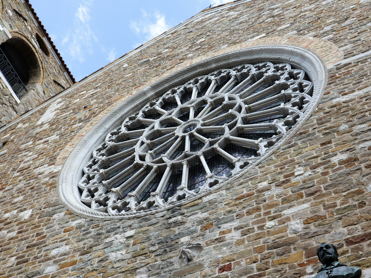 The Gothic rose window of San Giusto