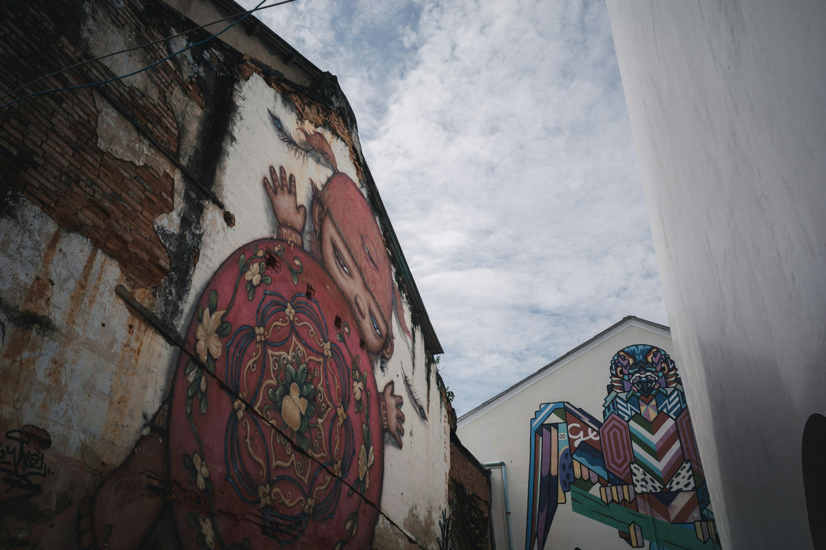 Murals on old walls in Phuket Town