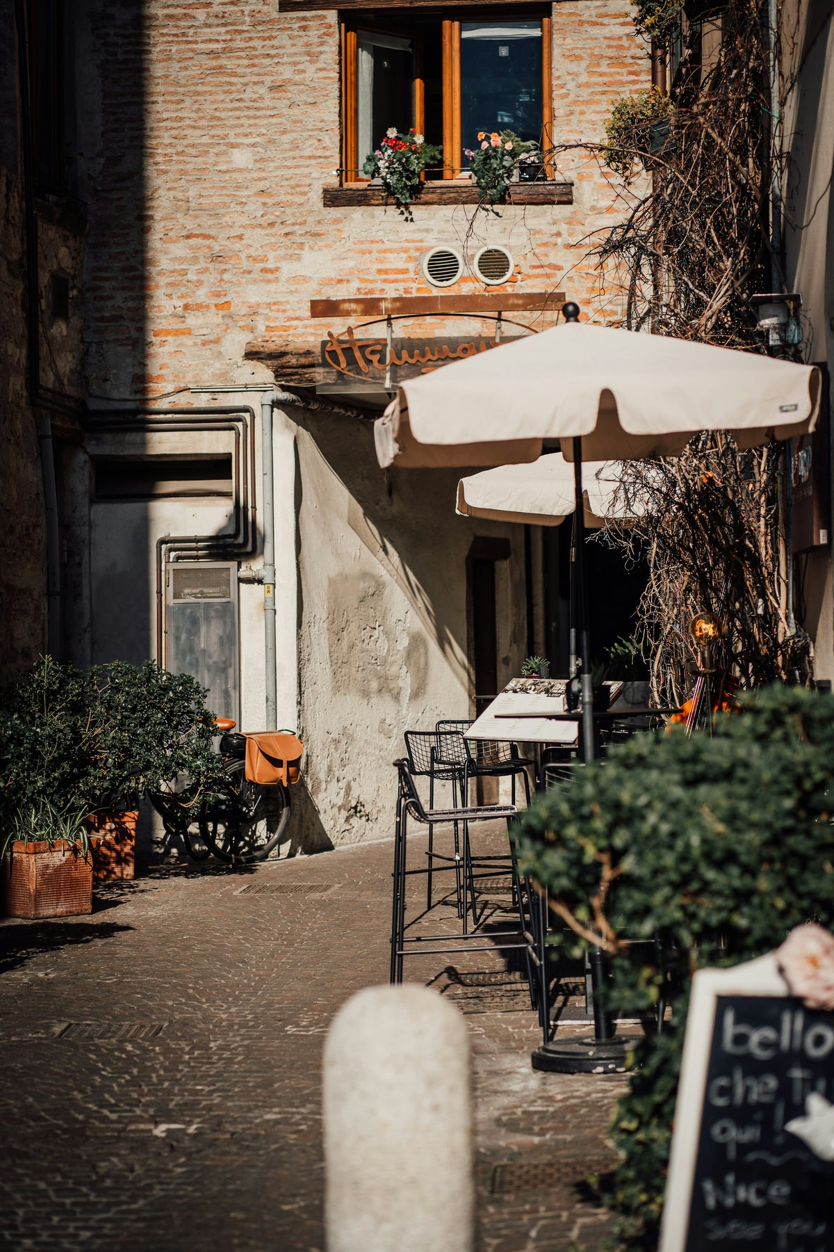 A café tucked into an old-town lane
