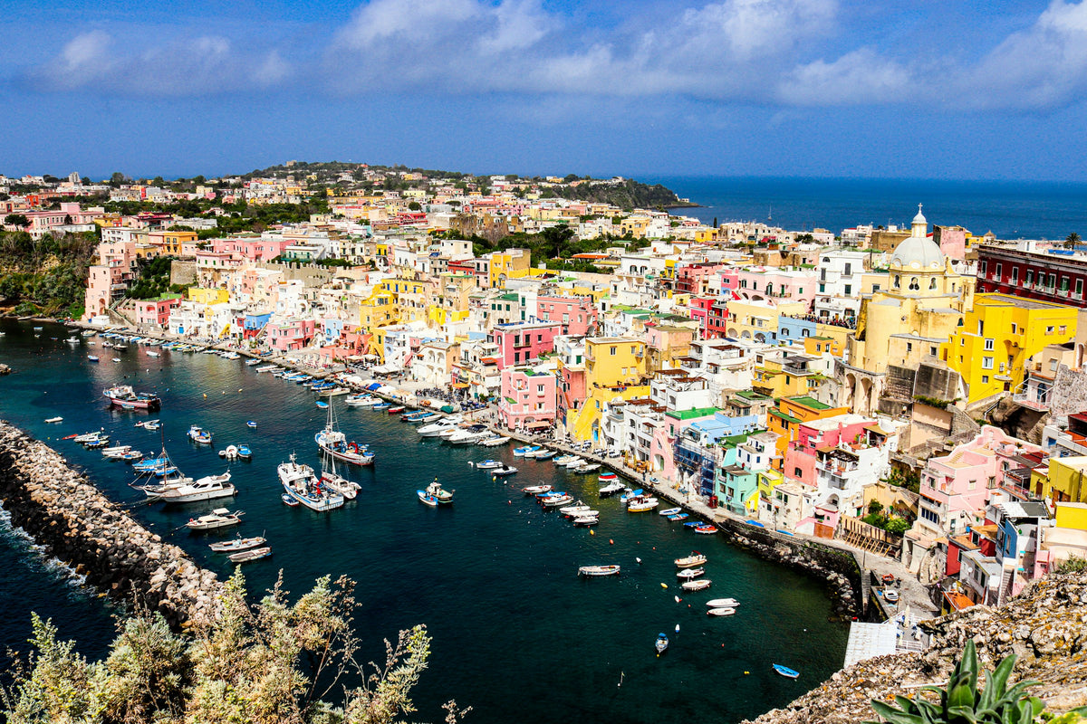 The pastel harbour of Marina Corricella on Procida