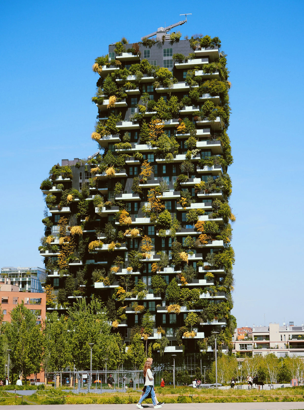 Bosco Verticale towers in the Porta Nuova district of Milan