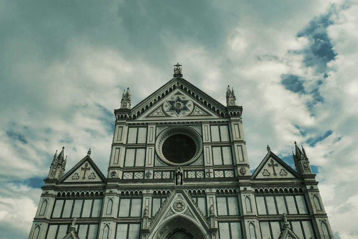 The Basilica of Santa Croce and its marble facade