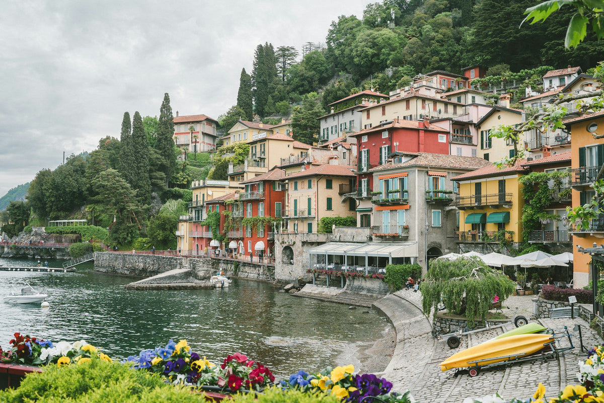 The coloured houses of Varenna along the lake