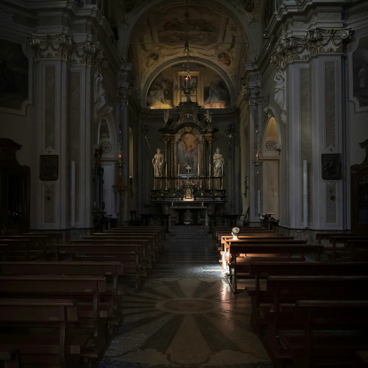 Inside the church of Sant'Andrea, Brunate