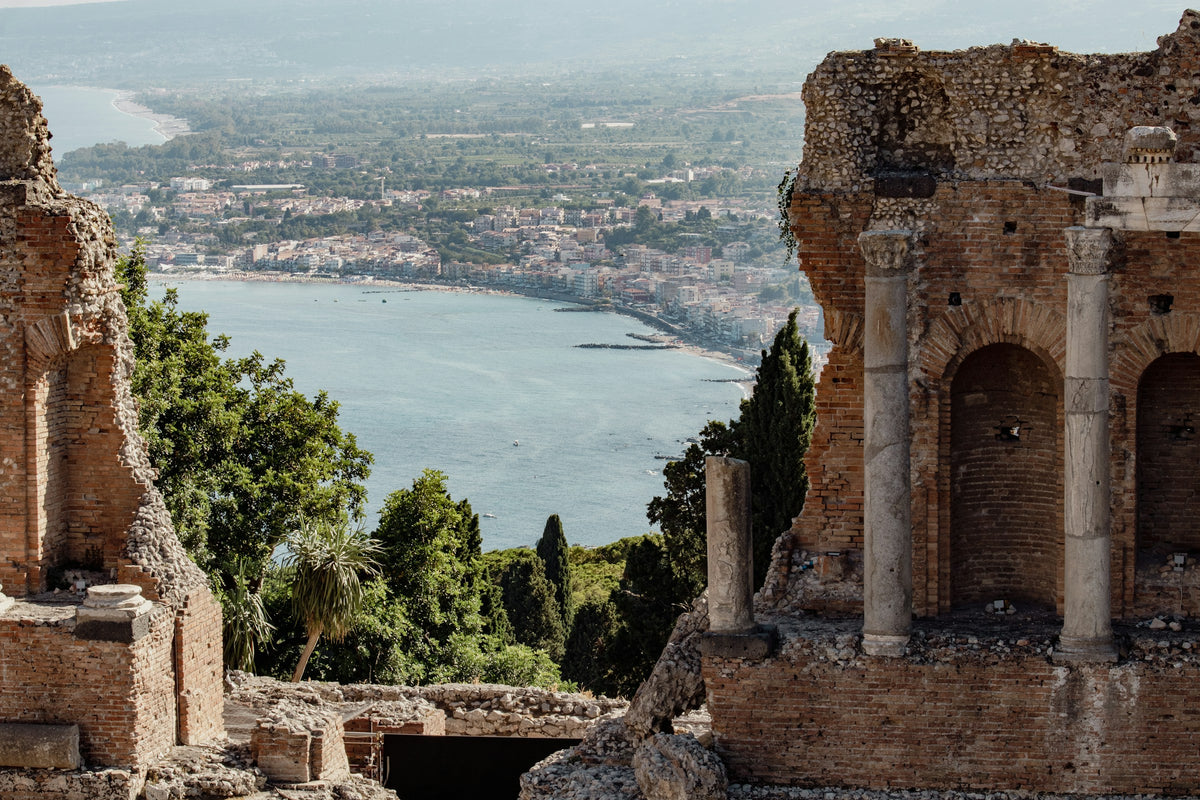 The coast framed by Taormina's ancient theatre