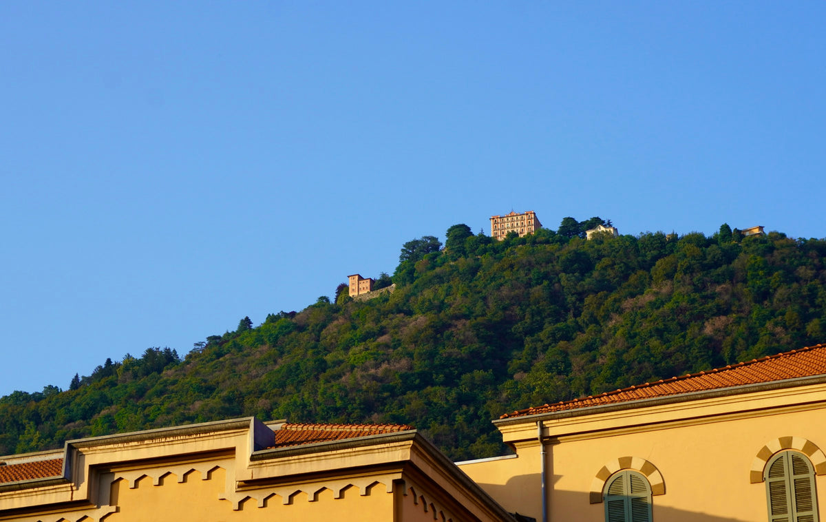 Looking up from the old town to the hills