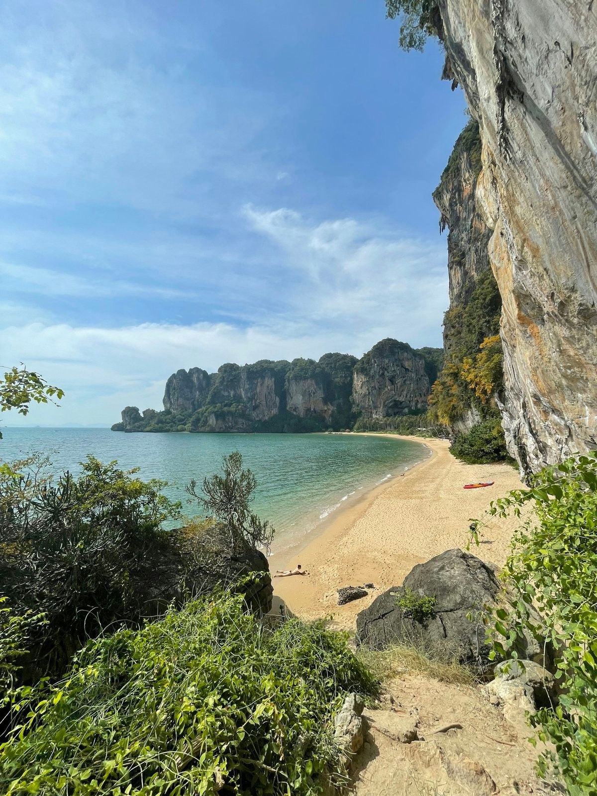 Railay's shoreline seen from the cliffs