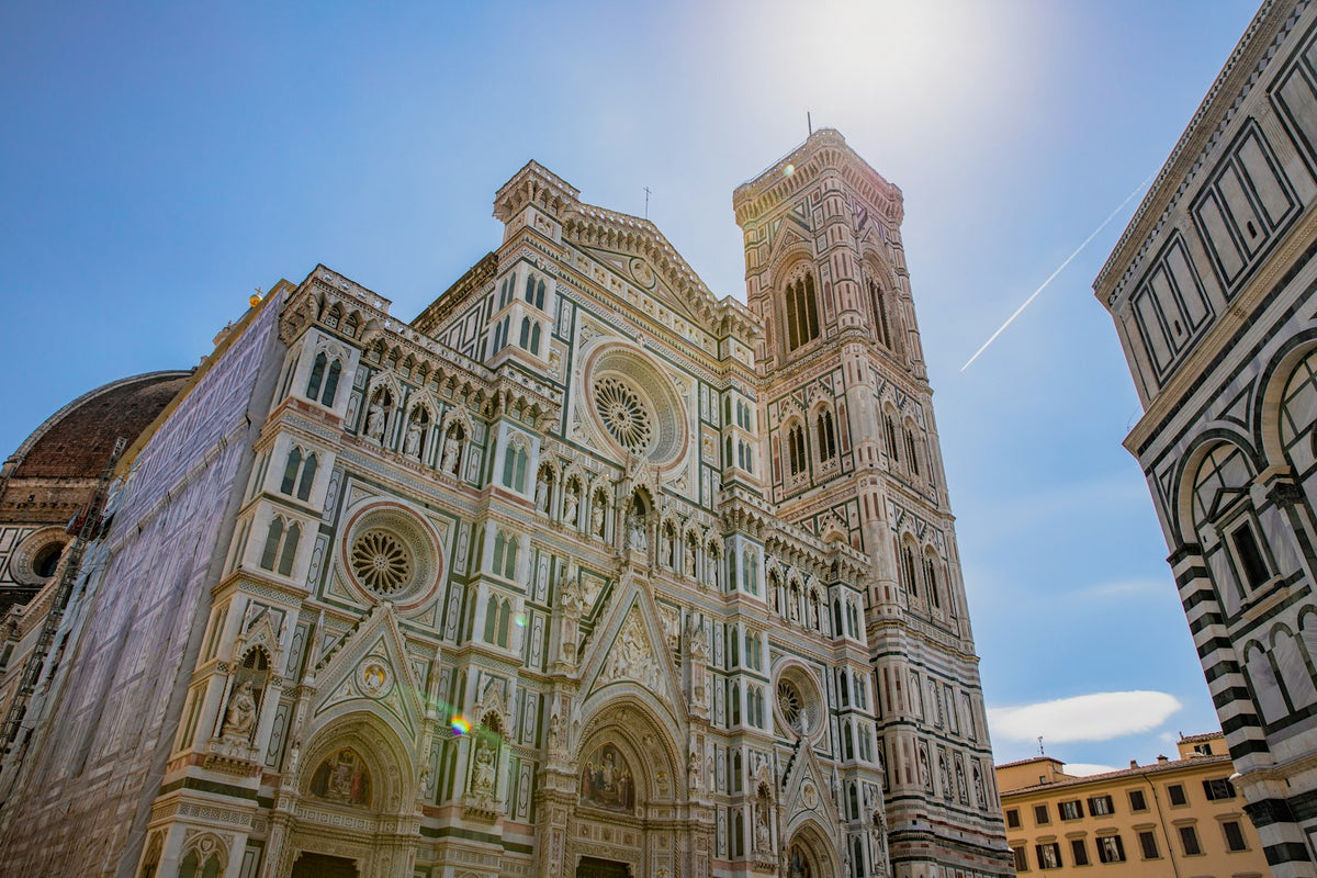 The marble facade of Florence Cathedral, Santa Maria del Fiore