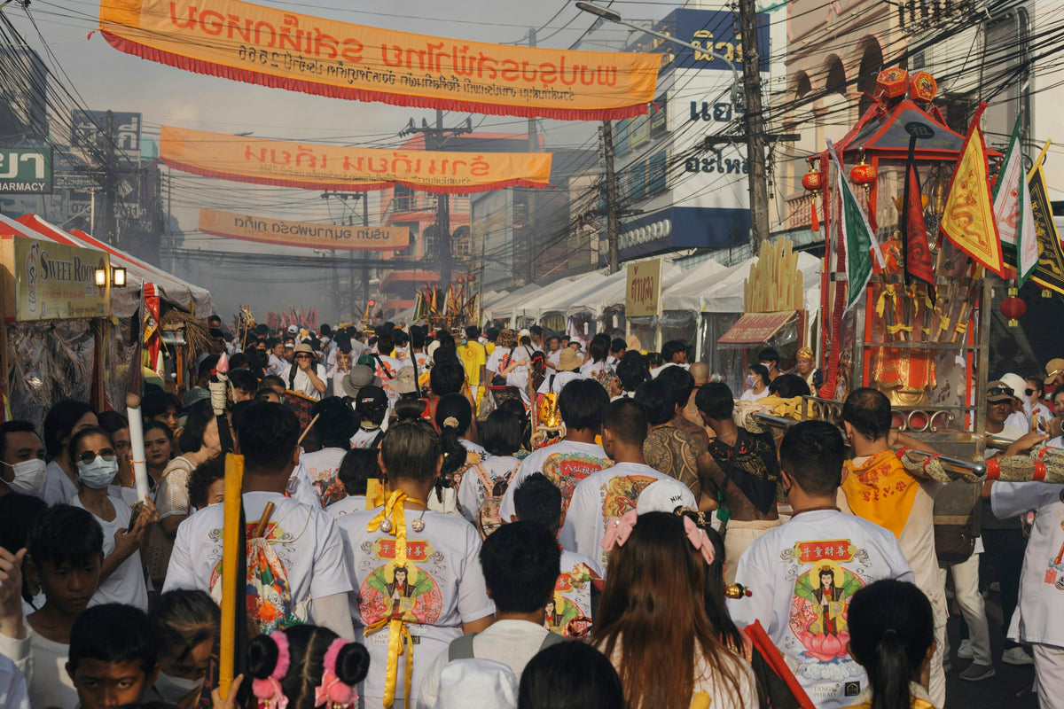 Vegetarian Festival procession through Phuket Old Town