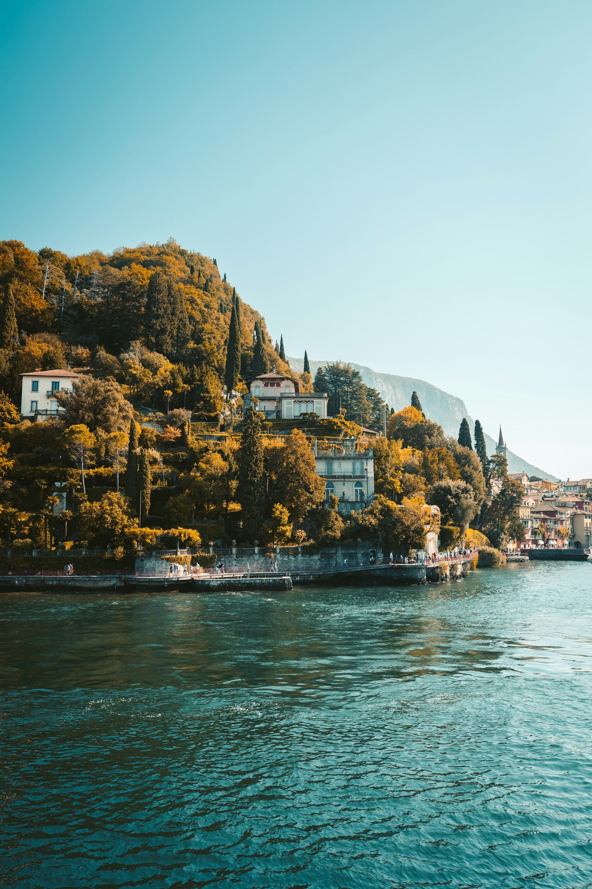 Varenna's hillside houses above the lake